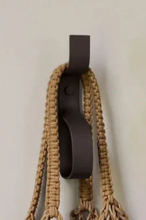 Gancio appendiabiti Nami, marrone scuro, altezza 20 cm, ferro Saldi