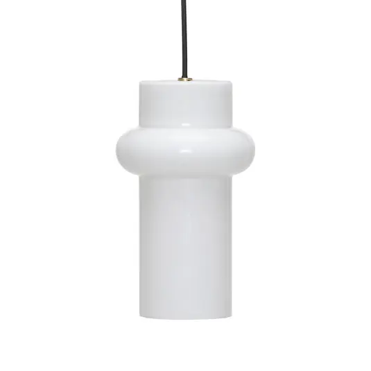 Lampada a sospensione Pilule Up, bianco lucido, Ø 15 cm, vetro Reso Gratuito