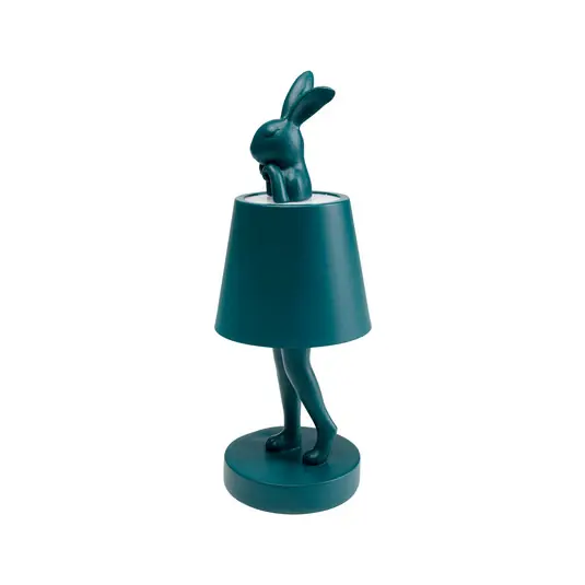 Ordina Subito Lampada da tavolo a batteria a LED KARE Animal Rabbit, petrolio, IP54, 29 cm