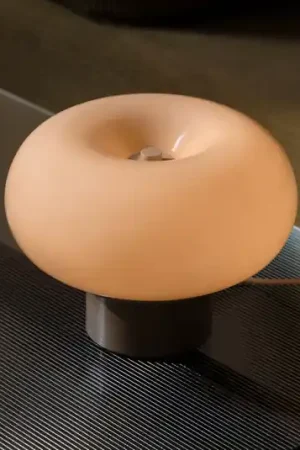 Ultima Occasione Lampada da tavolo Malti, vetro, beige, Ø 27,5 cm, E27