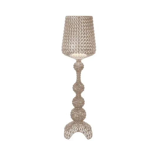 Lampada LED da pavimento Kartell Kabuki, grigio tortora, 166 cm, dimmerabile Solo Oggi
