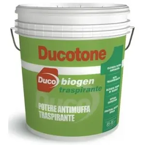 Pittura traspirante DUCO modello DUCOTONE BIOGEN TRASPIRANTE finitura bianco in barattolo da 5lt A Buon Prezzo