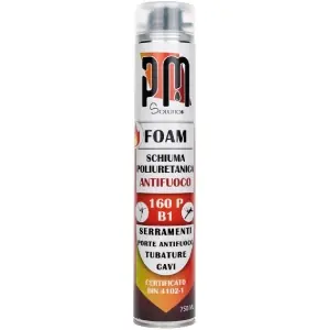 Novità Schiuma poliuretanica PM modello FOAM 160 P B1 antifuoco finitura rosso in bomboletta da 750ml