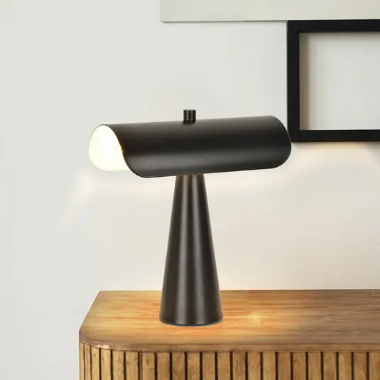 Lampada da tavolo Billie, nero opaco, 30 cm, metallo Super Prezzo