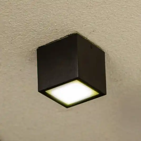 Plafoniera LED da esterno GEMINI, grigio scuro, 9 x 9 cm, IP65 Consegna Rapida