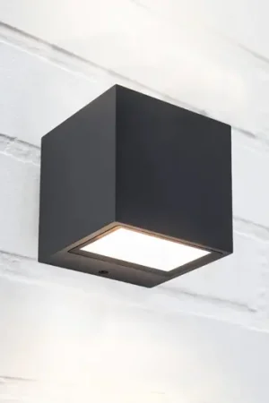 Applique da esterni LED GEMINI, grigio scuro, 9 x 9 cm, IP54, luce verso Bestseller