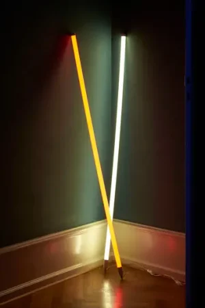 HAY Lampadina tubolare LED Neon Tube, giallo, PVC, lunghezza 1,5 m, connettore Must-Have