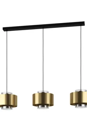 Acquista Ora Lampada a sospensione Stars of Light Dugla color oro, 128 cm, a 3 luci