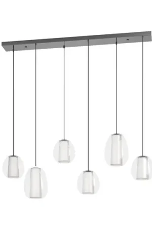 Ultime Pezzi Lampada LED a sospensione Stars of Light Menorca nichel 143 cm a 6 luci CCT