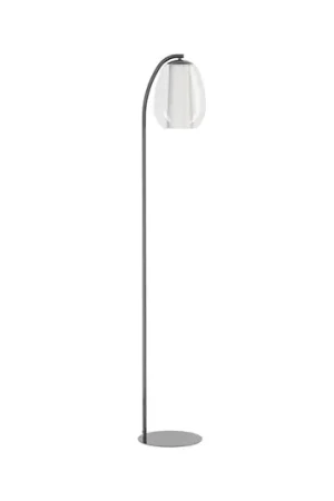 Lampada LED da pavimento Stars of Light Menorca, nichel, altezza 165 cm, CCT Promozione