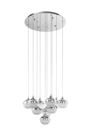 Lampada LED a sospensione Stars of Light Mioglia cromata Ø 58 cm a 10 luci Prezzo Scontato