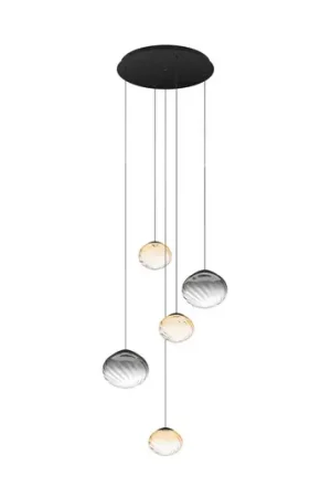 Super Prezzo Lampada a sospensione Stars of Light Pantoja nera/ambra 68 cm a 5 luci
