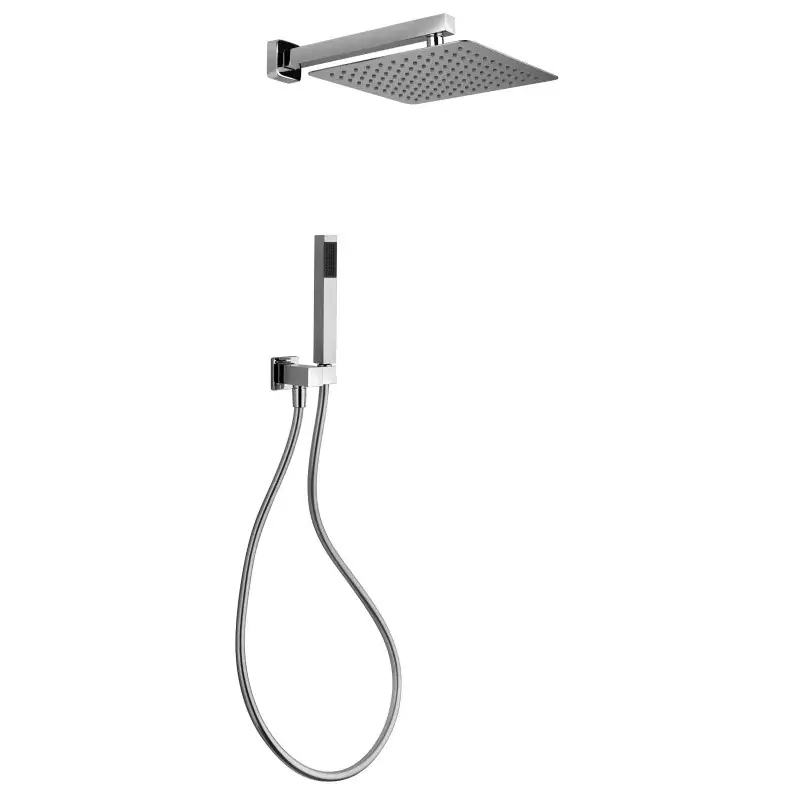 Duschset komplett mit 25x25 cm Brausekopf und Handbrause Paini Shower Line 53CR441QQP6 Super Prezzo