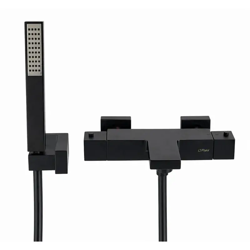 Ultima Occasione Mattschwarzer externer Thermostat-Wannenmischer Paini Venti V2YO105TCTH
