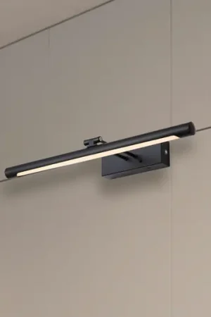 Applique a LED a batteria Holton, nero opaco, larghezza 45 cm, CCT Ultima Occasione