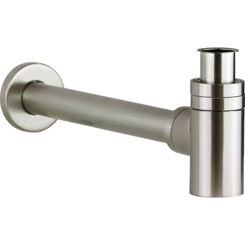 Abgesenkter Siphon für Waschtisch und Bidet in gebürsteter Edelstahl Vicario 890/TC.07 Ordina Subito