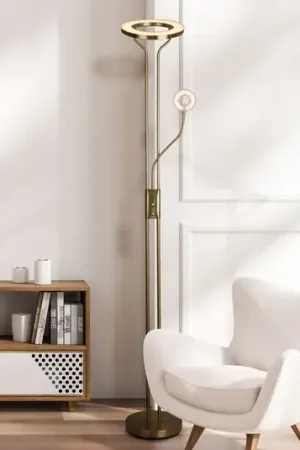 A Buon Prezzo Piantana LED Mother & Child, ottone satinato, lampada da lettura