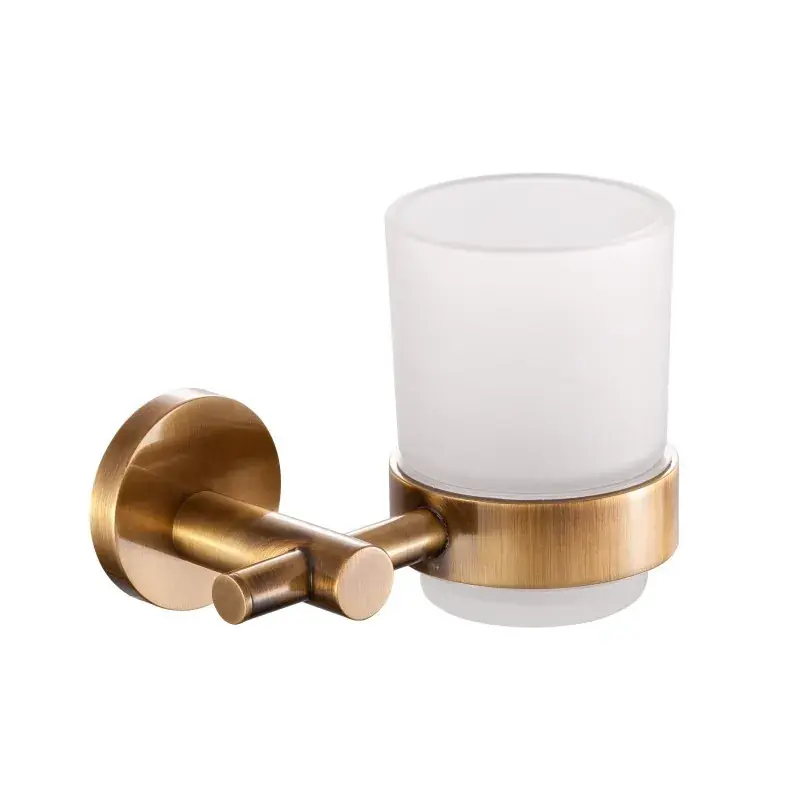 Spedito Oggi Wandmontierter Zahnbürstenhalter in bronze Farbe Pollini Round AC0MSP003OA