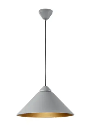 Lampada a sospensione Big Bang grigio/oro, Ø 49 cm, metallo Spedizione Espresso