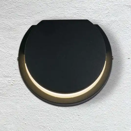 Applique da esterni LED Chiswick, nera, larghezza 14 cm, metallo Nuova Collezione