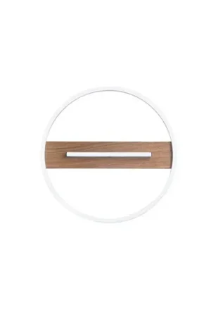 Applique a LED Azimuth, Ø 40 cm, nero/colore legno, metallo Quantità Limitata