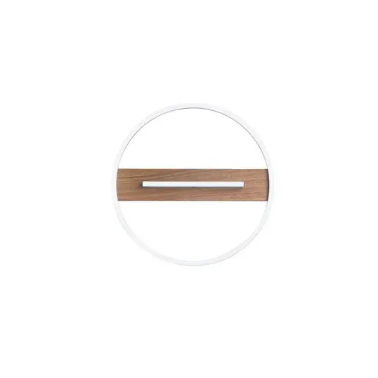 Applique a LED Azimuth, Ø 40 cm, nero/colore legno, metallo Quantità Limitata