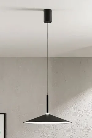 Spedizione Espresso Lampada LED a sospensione Khan, nera, Ø 48 cm, metallo, CCT