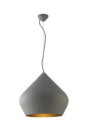 Lampada a sospensione Tholos, grigio/oro, Ø 52 cm, metallo Affare