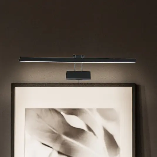 Applique a LED Litho, nera, metallo, CCT, larghezza 60 cm Must-Have
