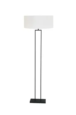 Di Tendenza Lampada da terra Stang, nero/lino bianco, altezza 160 cm, E27