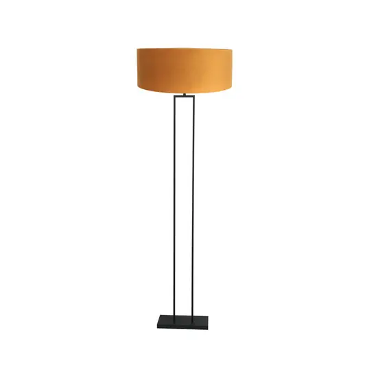 Lampada da terra Stang, nero/velluto dorato, altezza 160 cm, E27 Saldi