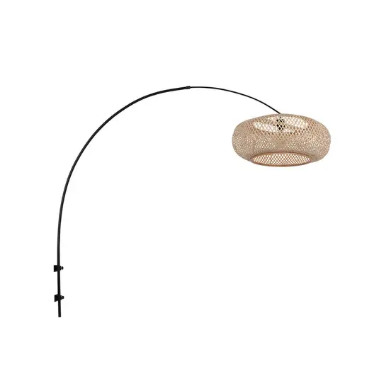 Non Perdere Applique Sparkled Light 4404ZW, nero/bambù naturale, E27