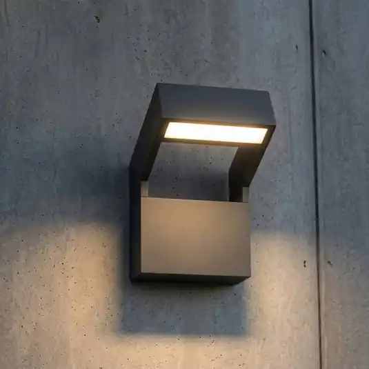 Promozione Arcchio Applique da esterni LED Kovato, grigio scuro, IP65