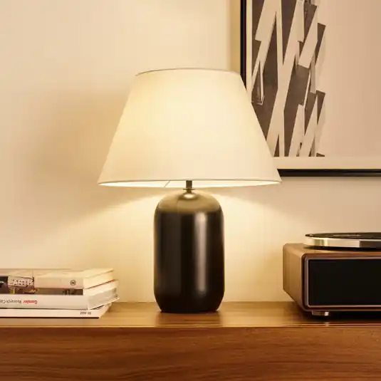 Occasione Lampada da tavolo Pauleen MYSTIC SHINE, bianco/nero, altezza 45 cm