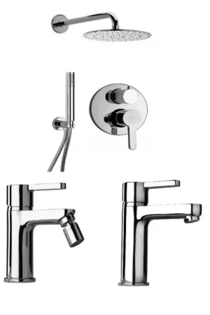 Badarmaturen komplett mit Duschset Paini Arena 92CR433D Promozione