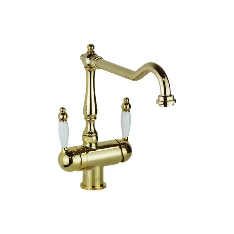 3-Wege-Spültischbatterie mit gereinigtem Wasser in Goldfarbe Webert D920821010 Nuova Collezione