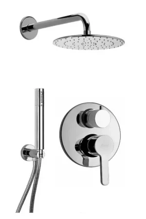 Brausegarnitur komplett mit 250 mm schlankem Brausekopf aus Stahl Paini Arena KITARENA4 Offerta Speciale