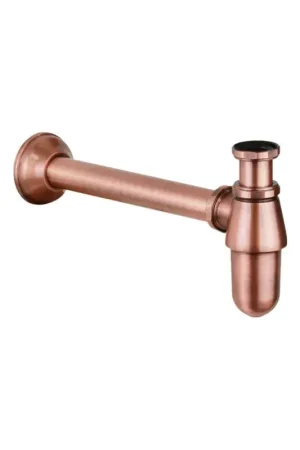 Ultime Pezzi Bottle siphon for washbasin and bidet 1"1/4 antique copper Zanetti 077114CM25R