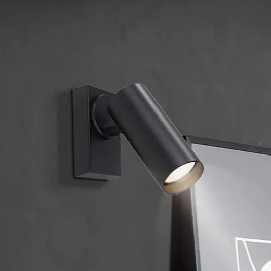 Compra Adesso Faretto da parete RIK, nero, a 1 luce, 20 cm, metallo, GU10-LED