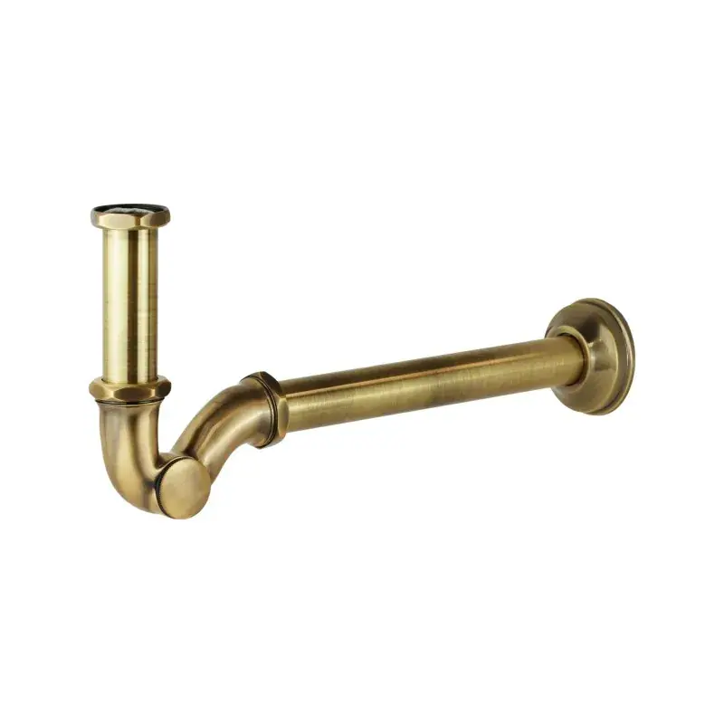 Brass siphon, "S" shape with bronze colored inspection cap Zanetti BR-101 Compra Adesso