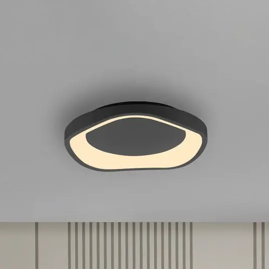 Plafoniera LED MONTA, nera, Ø 40 cm, metallo, Switchdim Più Venduto