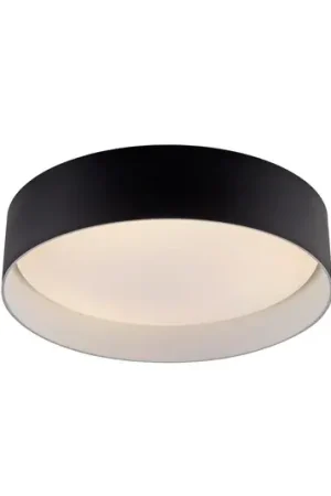 Occasione Plafoniera LED TAVOLI, nera, Ø 29 cm, metallo, CCT, dimmerabile