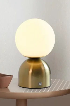 Offerta Lampo Lampada da tavolo LED ricaricabile RUDI, oro, altezza 20 cm, CCT, regolazione