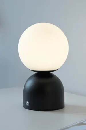 Occasione Imperdibile Lampada LED da tavolo ricaricabile RUDI, nera, altezza 20 cm, CCT, regolazione