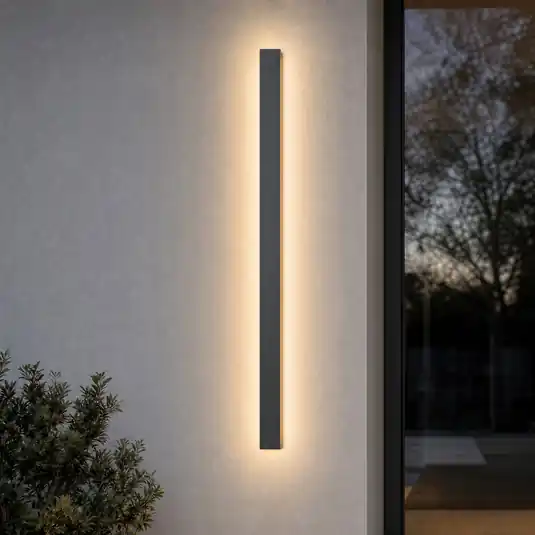 Di Tendenza Applique a LED Lucande Lengo, 100 cm, antracite, luce verso l‘alto/verso il