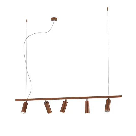 Lampada a sospensione 7531, legno brunito, a 5 luci, GU10 Più Venduto