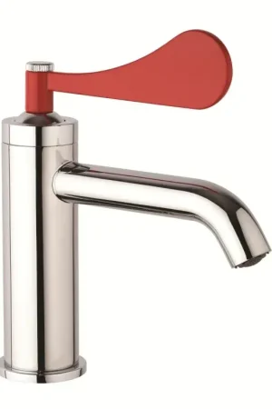 Washbasin mixer with lever in the shape of a red petal Mamoli Paola&TheBathroom 494300002C01 Più Venduto