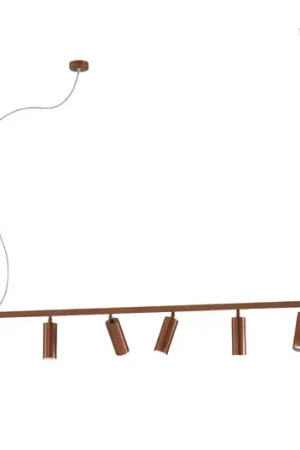 Lampada a sospensione 7532, legno brunito, a 6 luci, GU10 A Buon Prezzo