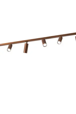 Esclusivo Plafoniera 7535, legno brunito, a 6 luci, GU10