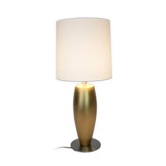 Lampada da tavolo OMEGA SOTTILE, oro/bianco, altezza 80 cm, ceramica, attacco Reso Gratuito